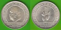 Weimarer Republik 3 Reichsmark Schwurhand, hübsch -