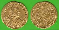 Hessen-Darmstadt 1/4 Dukat GOLD, Ernst Ludwig 1678-1739, sehr selten -
