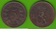 Norwegen 5 Öre Oscar II. 1872-1905 -