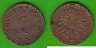 Kaiserreich 1 Pfennig sehr seltener Jahrgang -