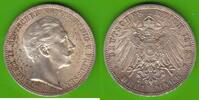 Preußen 3 Mark Wilhelm II. 1888-1918, sehr hübsch -