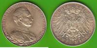 Preußen 2 Mark Wilhelm II. 1888-1918, Regierungsjubiläum, toll erhalten -