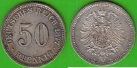 Kaiserreich 50 Pfennig hübsch, selten in guter Qualität -