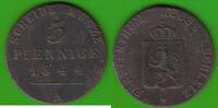 Reuss jüngerer Linie zu Schlei 3 Pfennige 1844 Heinrich LXII. 1818-1854 VF, winzige Druckstelle am Rand