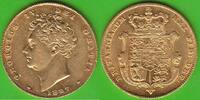 Großbritannien Half Sovereign GOLD, George IV. 1820-1830, hübsch -