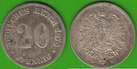Kaiserreich 20 Pfennig 1876 E ss-vz/vz- 12,49 EUR  Excl. 4,00 EUR Verzending