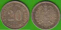 Kaiserreich 20 Pfennig 1876 J hübsch vz 19,49 EUR  Excl. 4,00 EUR Verzending