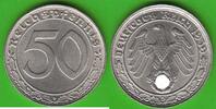 Drittes Reich 50 Reichspfennig 1939 D sehr hübsch vz-st/fast st 72,50 EUR  Excl. 6,50 EUR Verzending