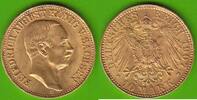Sachsen 10 Mark GOLD, Friedrich August III. 1904-1918, sehr hübsch -