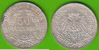 Kaiserreich 50 Pfennig 1900 J selten vz-/vz 329,00 EUR  Excl. 6,50 EUR Verzending