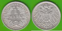 Kaiserreich 1 Mark 1909 J selten sehr sch&ouml;n+ 225,00 EUR  Excl. 6,50 EUR Verzending