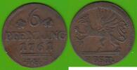 Rostock 6 Pfennig 1761 sehr sch&ouml;n 19,00 EUR  Excl. 4,00 EUR Verzending