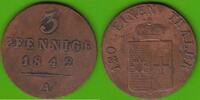 Waldeck und Pyrmont 3 Pfennige 1842 Georg Heinrich 1813-1845 sehr sch&ouml;n,... 18,95 EUR  Excl. 4,00 EUR Verzending
