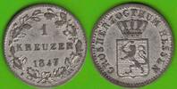 Hessen-Darmstadt 1 Kreuzer 1847 Ludwig II. 1830-1848 sehr sch&ouml;n 8,95 EUR  Excl. 4,00 EUR Verzending