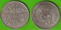 Hessen-Darmstadt 1 Kreuzer 1864 Ludwig III. 1848-1877, h&uuml;bsch vz 8,95 EUR  Excl. 4,00 EUR Verzending