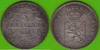 Hessen-Darmstadt 3 Kreuzer 1844 Ludwig II. 1830-1848 sehr sch&ouml;n 11,95 EUR  Excl. 4,00 EUR Verzending