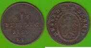 Hessen-Darmstadt 1 Pfennig 1789 Ludwig IX. 1768-1790 knappes sehr sch&ouml;n 9,95 EUR  Excl. 4,00 EUR Verzending
