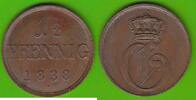 Mecklenburg-Strelitz 1 1/2 Pfennig 1838 Georg 1816-1860, toll erhalten, ... 75,00 EUR  Excl. 6,50 EUR Verzending