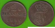 Mecklenburg-Schwerin 2 Pfennige 1831 Friedrich Franz I. 1785-1837, h&uuml;bsc... 22,95 EUR  Excl. 4,00 EUR Verzending