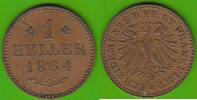 Frankfurt 1 Heller 1864 h&uuml;bsch vz 9,49 EUR  Excl. 4,00 EUR Verzending