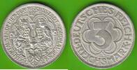 Weimarer Republik 3 Reichsmark 1927 A Nordhausen vz 185,00 EUR  Excl. 6,50 EUR Verzending