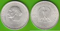 Weimarer Republik 3 Reichsmark 1931 A Freiherr vom Stein vz-st/fast st, ... 114,90 EUR  Excl. 6,50 EUR Verzending