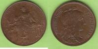Frankreich 10 Centimes 1921 seltener Jahrgang, hübsch vz 78,00 EUR  Excl. 6,50 EUR Verzending