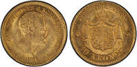 Schweden 10 Kronor GOLD, Oscar II. 1872-1907, Prachtexemplar POP 2/1 -