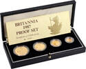 Great Britain Set 1/10 - 1 oz Gold Britannia Coin Set Proof -