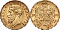 Romania 20 Lei 1890-B Carol I VZ 1350,00 EUR Gratis verzending