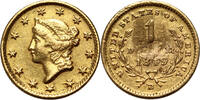 USA 1 Dollar 1849-D Dahlonega, Liberty SS 2950,00 EUR Gratis verzending
