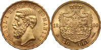 Romania 20 Lei 1890-B Carol I STGL- 1599,00 EUR Gratis verzending