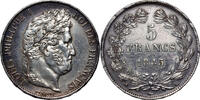 FRANCE 5 Francs Louis Philippe I, Cleaned -