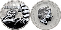 TUVALU 1 Dollar Elizabeth II, Marvel: Hulk -