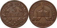 GERMAN EAST AFRICA 5 Heller Wilhelm II -