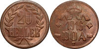 GERMAN EAST AFRICA 20 Heller Tabora Emergency Coinage -