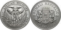 Somalia 1000 schillings Elephant, 1 oz Ag, rare -