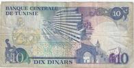 Tunisie 10 Dinars TUNISIA - PICK 80 - 10 DINARS - 03/11/1983 - F/VF -