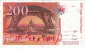 France 200 Francs FRANCE - PICK 159 - 200 FRANCS EIFFEL - 1996 - ERROR NOTE -