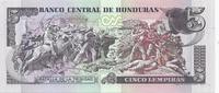 Honduras 5 Lempiras HONDURAS - PICK 63 b - 5 LEMPIRAS - 08/12/1985 - UNC -