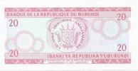 Burundi 20 Francs BURUNDI - PICK 27 b - 20 FRANCS - 01/05/1988 -