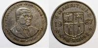 Ile Maurice 1 Roupie MAURITIUS - KM 55 - 1 RUPEE 1987 - Sir Seewoosagur Ramgoolam -