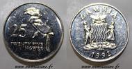 Zambie 2 Ngwee ZAMBIA - KM 29 - 25 NGWEE 1992 - Crowned hornbill -
