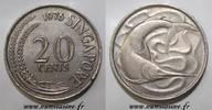Singapour 20 Cent SINGAPORE - KM 4 - 20 CENTS 1976 - Swordfish -