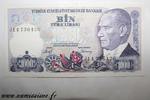 Turquie 1 000 Lira TURKEY - PICK 196 - 1 000 LIRA - L.1970 (1986) -