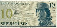 Indonésie 10 Sen INDONESIA - PICK 92 a - 10 SEN - 1964 -