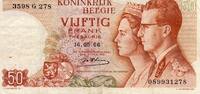 Belgique 50 Francs BELGIUM - PICK 139 - 50 FRANCS - 16/05/1966 -