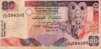 Sri Lanka 20 Rupees SRI LANKA - PICK 109 c - 20 RUPEES - 01/07/2004 -