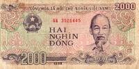 Viet Nam 2.000 Dong VIETNAM - PICK 107 a - 2.000 DONG - 1988 -