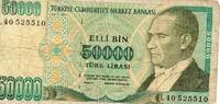 Turquie 50.000 Lira TURKEY - PICK 204 - 50 000 LIRA - L 1970 (1995) -